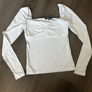 Stylish White Long Sleeve Women's Top, by Shore, NWT, XS